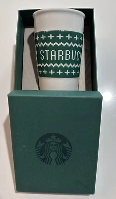 Starbucks 2016 Suéter Verde Navidad Café Viaje Taza Vaso 10 OZ Nuevo en Caja Foto 1 de 4