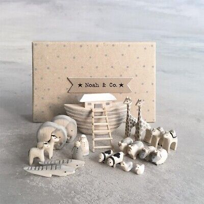 East Of India Mini Noah's Ark Set, Nursery Decoration, Baby Keepsake Gift • 29.95£