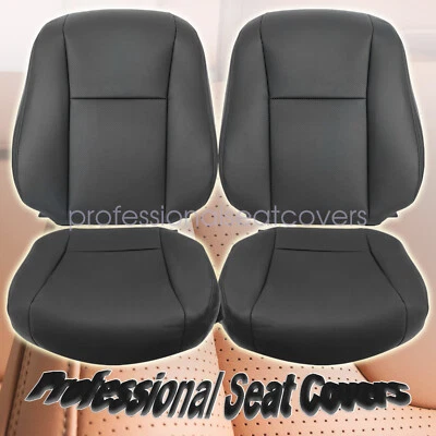 For 2007-2012 Lexus LS460 LS600h Both Side Bottom/Top Replacement Seat Cover Blk - Image 1 of 4