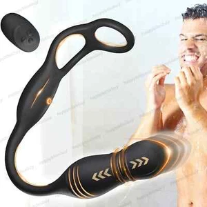 Thrusting Anal Vibrator Prostate Massager Butt Plug Penis Ring Sex Toys for Men - Picture 1 of 9