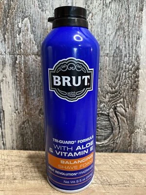 BRUT BRUT REVOLUTION Balancing Shave FOAM DISCONTINUED 9.5 oz Wt ALOE & VITAMIN - Image 1 of 3