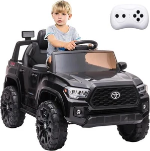 Ride On Car Licensed Toyota Tacoma w/Parent Remote Control & Safety Belt Black - Picture 1 of 5