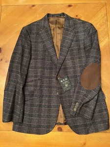 Made In USA - 40S -  Tweed - Wool Joseph Abboud-Sport Jacket- Grey/Brown - Picture 1 of 9