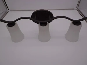 Kichler Armida Vanity 3-Light Olde Bronze 45376OZ Satin Opal Glass - Picture 1 of 7