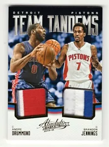 Andre Drummond / Brandon Jennings 2015-16 Absolute Prime Dual Patch Karte 11/20 - Bild 1 von 1