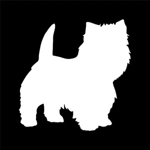 West Highland White Terrier Vinyl Decal Car Window Laptop Dog Breed Sticker - Picture 1 of 10