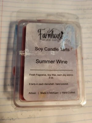 Hand made Soy Candle Tart -Summer Wine  - Image 1 of 2