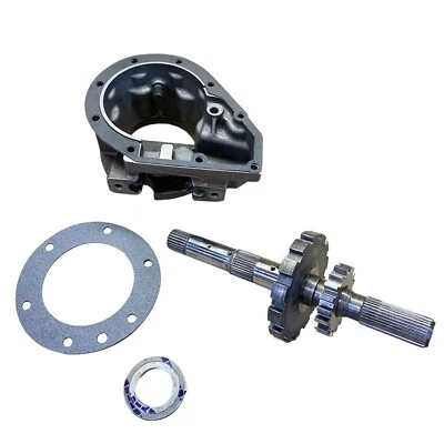 4R100 Ford 4X4 Cast Iron Tail Housing & Output Shaft with Gaskets and Bearing - Image 1 of 4