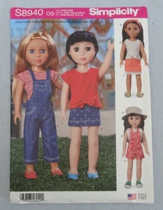 Simplicity Sewing Pattern S8940 14" Doll Clothes 4 Outfits NOS - Picture 1 of 2