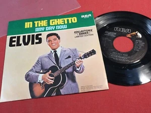 Elvis Presley IN THE GHETTO / ANY DAY NOW 7" Single RCA PB-11100 USA 1977 - Picture 1 of 2