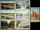 Indiana Postcard Lot Of 7 Hotel Gary French Lick Springs Exaggerated Fishing 40S
