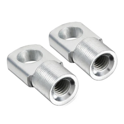UXCELL Gas Spring End Fitting M6 Female Thread 8mm Hole Dia A3 Steel Silver Tone 2pcs