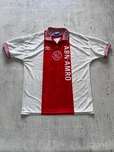 UMBRO AJAX AMSTERDAM 1996 / 1997 HOME FOOTBALL SOCCER JERSEY SIZE XL - Picture 1 of 7