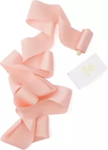 MEEDEE Blush Silk Ribbon - 2 Inch Pink Silk Hair Ribbon, 5 Yards on Spool - - Picture 1 of 9