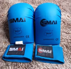 SMAI - Karate Blue Sparring Gloves / Handschuhe - WKF Tournament Approved Größe XL - Bild 1 von 6