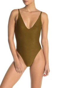 L*Space Plunge Back To The Future rückenfreier Badeanzug Neu mit Etikett - Bild 1 von 6