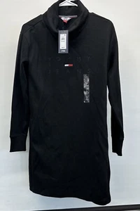 tommy jeans Movkneck slim fit shift dress XS Black - Picture 1 of 5