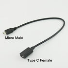 1x USB 3.1 Type C Female to Micro Male Data Charger Adapter Connector Cable 1FT