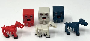 MINECRAFT LOT OF 6 GHAST & SKELETON HORSES MINI FIGURES - Picture 1 of 5