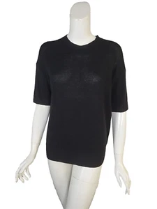 THEORY Easy Pullover Feder Kaschmir Kurzarm Oversize Pulli Gr. M - Bild 1 von 4