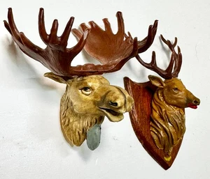 Puppenstube Miniatur 1:12 Taxidermie Elch / Hirsch Wandtrophäe - Bild 1 von 7