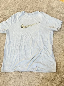 Nike Swish Gray T-shirt Men’s size XL Snake Print In Logo - Picture 1 of 3