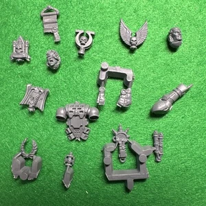 Warhammer 40k Space Marines Marine Command Head Icon Etc Bit Bits Lot Bundle 🟢 - Picture 1 of 12