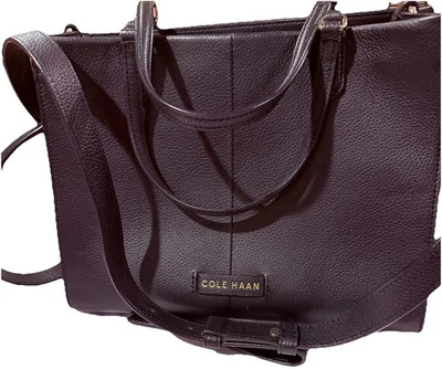 Bolso de Mano Cole Haan Grand Ambition Mediano de Cuero Negro con Correa Bandolera Desmontable Foto 1 de 4