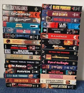 VTG • VHS • Cult Classic • War/Action/Thriller Movies • Mostly 80s-90s - Foto 1 di 6
