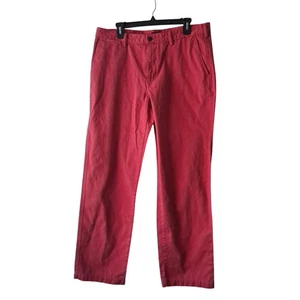 Lands' End Men Chino Pants Traditional Fit Straight Leg Flat Front Terracota -35 - Picture 1 of 9