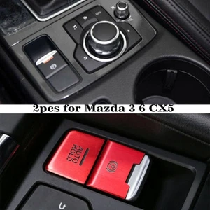 Car EPB Park Brake Autohold Button Cover Cap Trims Decoration For Mazda 3 6 CX5 - Picture 1 of 7