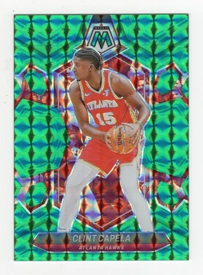 2023-24 Panini Mosaic Green Prizm #66 Clint Capela /75 Hawks - Image 1 of 2