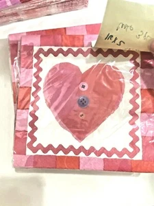 2 Napkins Hearts Reds Pinks Valentines Individual Paper 6.5” Crafting Decoupage - Picture 1 of 3
