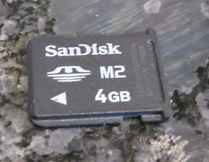 Vintage Sandisk 4GB Memory Stick Micro M2 Card Tested Working Formatted - Picture 1 of 2