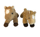 Aurora Lot of 2 Mini 7" Flopsi Prancer Plush Horses Non-identical Twins Stuffed