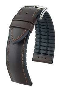 HIRSCH PERFORMANCE JAMES CALFSKIN LEATHER CAUTCHOUC 18,19, 20,21 22 MM US - Picture 1 of 9