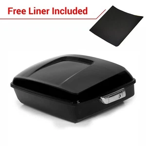 Chopped Pack Trunk For Harley Touring Electra Street Road Glide 2014-25 Black - Picture 1 of 10