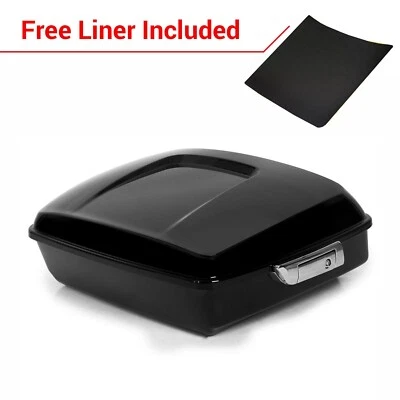 Chopped Pack Trunk For Harley Touring Electra Street Road Glide 2014-25 Black - Image 1 of 4