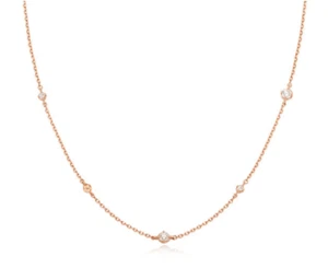 StoneHenge Silver Necklace SC1150 Silver925 Rose Gold Cubic Zirconia - Picture 1 of 6