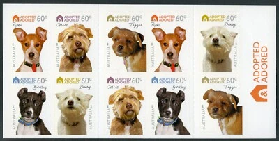 AUSTRALIA 2010 Adopted & Adored Dogs Booklet 10 x 60c Never Folded S/A SB353 MNH - Image 1 of 2