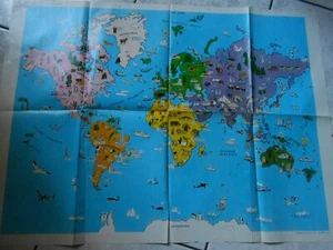 poster-LE GRANDI CARTE del CORRIERE dei PICCOLI 1968-I CONTINENTI - Foto 1 di 2