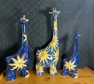 (3) Turov Art Ceramics Handpainted Giraffe 16”, 21”, 25” Figurine Signed 98’,99’ - Picture 1 of 24