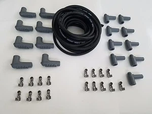 Universal MSD Super Conductor 8.5mm Black Spark Plug Wire HEI kit v8 Right angle - Picture 1 of 4