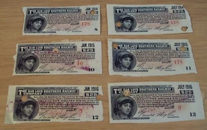 LOTE DE COLECCIÓN 1914-16 de Certificado/Bonos ORO~"The SAN LUIS SOUTH RAILWAY CO"~CA~ - Imagen 1 de 6