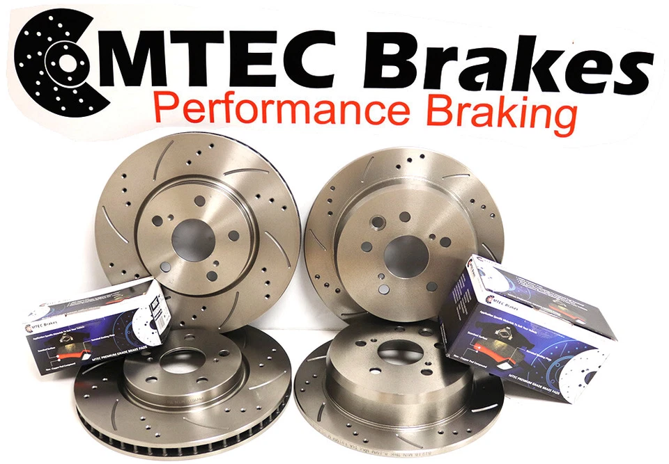Honda Civic Type R FN2 MTEC Front Rear Drilled Brake Discs & MTEC Pads - Image 1 of 4