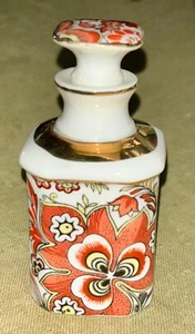 Vtg perfume bottle Limoges Perfume Bottle with Stopper, Orange Paisley - Picture 1 of 5