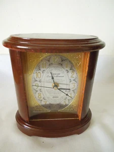 Quartz Shelf Clock Wood Glass Lens Inspirational Design New Movement Made in USA - Picture 1 of 10