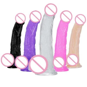 8 Inch Crystal Strong Suction Cup Realistic Dildo - Picture 1 of 15