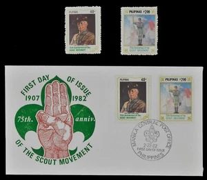 Filipinas 1982 - Mi-Nr.o 1457 v -1458 v ** - Estampillada sin montar o nunca montada - y en FDC - Scout - Imagen 1 de 1