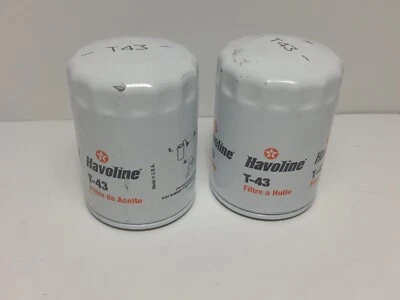 LOTE DE 2 FILTROS DE ACEITE HAVOLINE T-43 (NOS) Foto 1 de 4